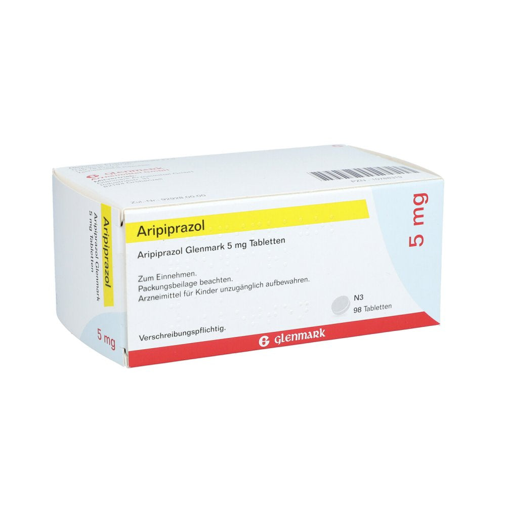 Das Produktfoto zeigt Aripiprazol Glenmark 5 Mg Tabletten (98 stk) PZN 10788319