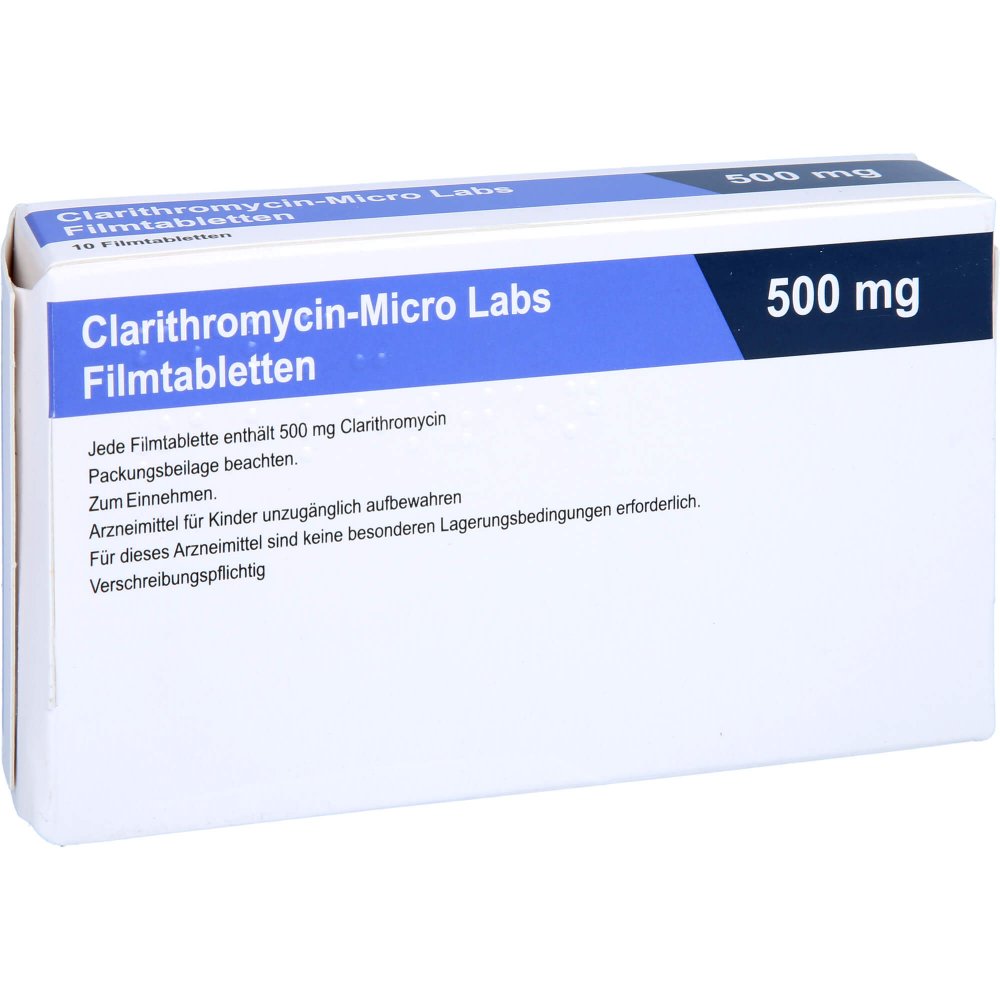 Clarithromycin Micro Labs 500 Mg Filmtabletten (10 stk)