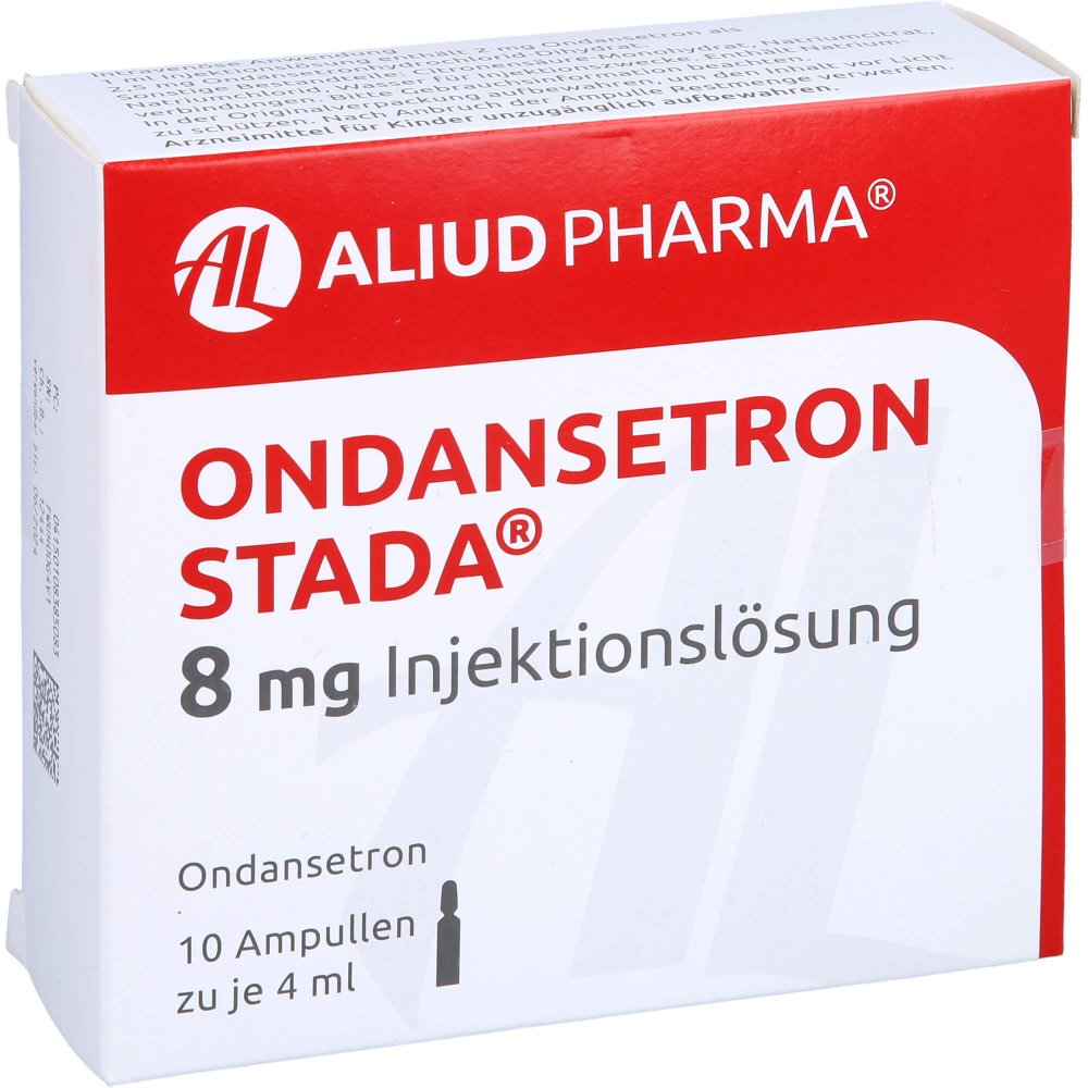 Das Produktfoto zeigt Ondansetron Stada 8 Mg Injektionslösung Aliud (10 stk) PZN 10838508