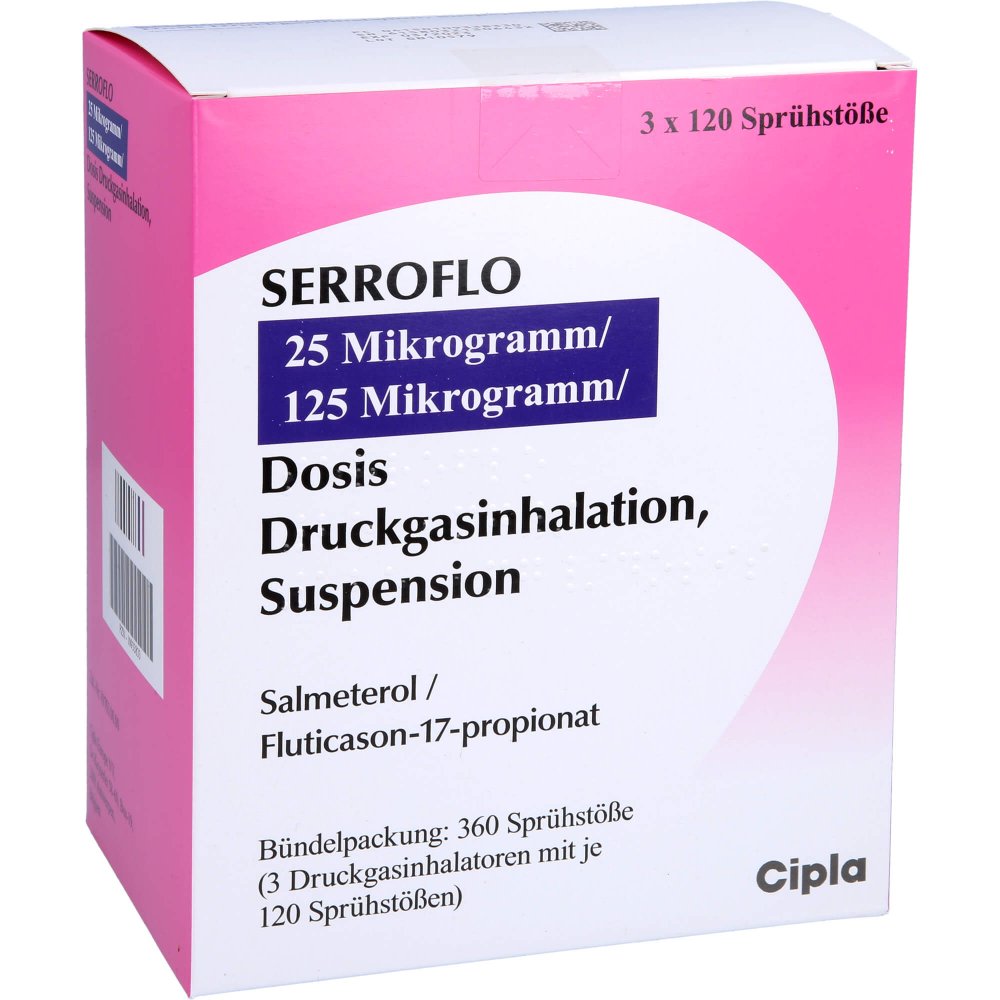Serroflo 25 Μg/125 Μg 3x120 Hub Dosieraerosol (3 stk)