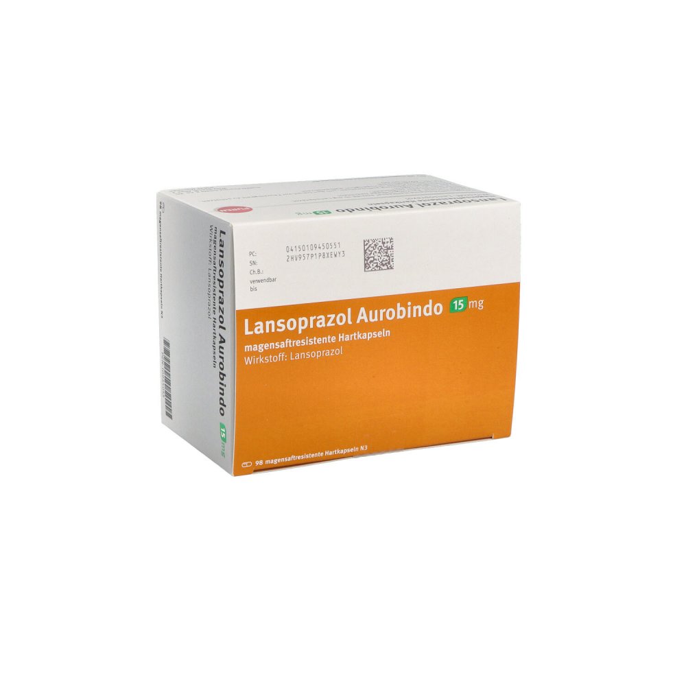 Lansoprazol Aurobindo 15 Mg Magensaftres.Hartkaps. (98 stk)