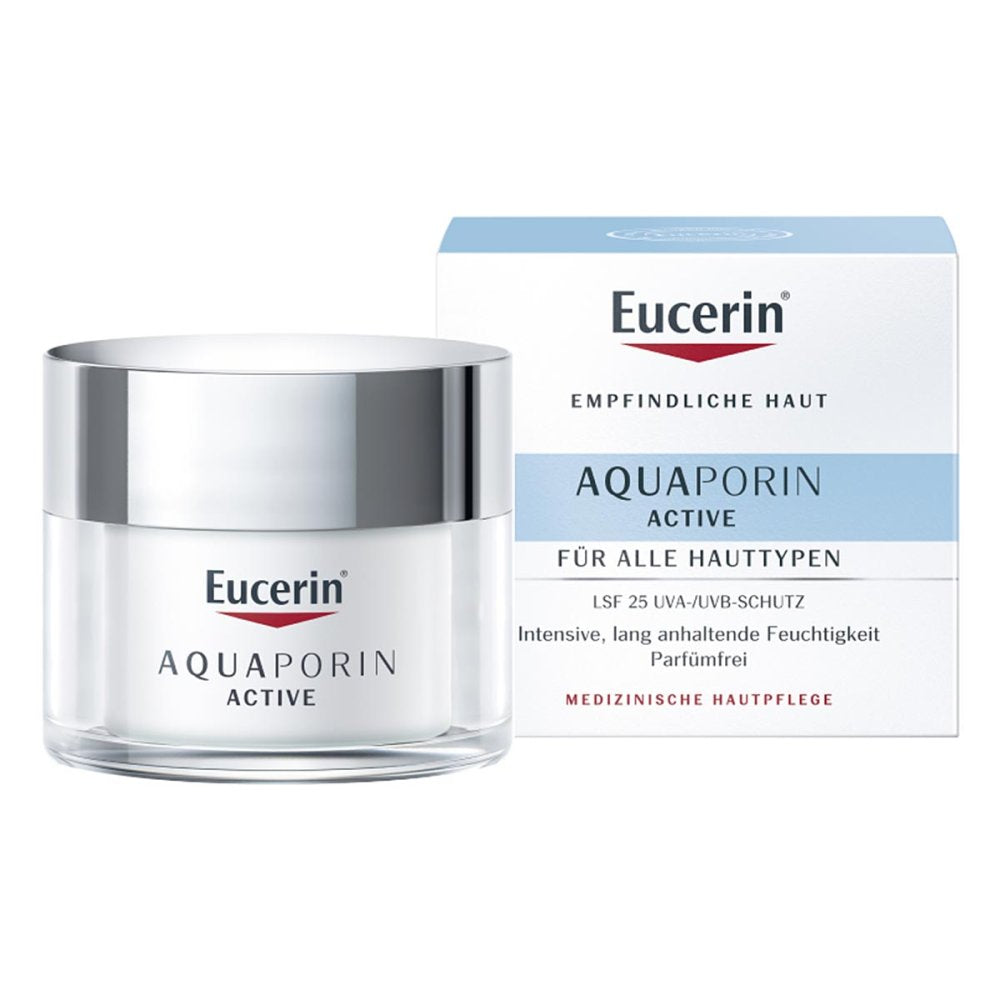 Das Produktfoto zeigt Eucerin Aquaporin Active Creme Lsf 25 (50 ml) PZN 10961404