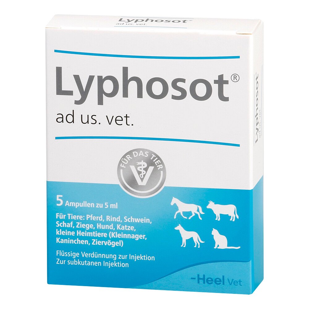 Das Produktfoto zeigt Lyphosot Ad Us.Vet.Ampullen (5 stk) PZN 10985988