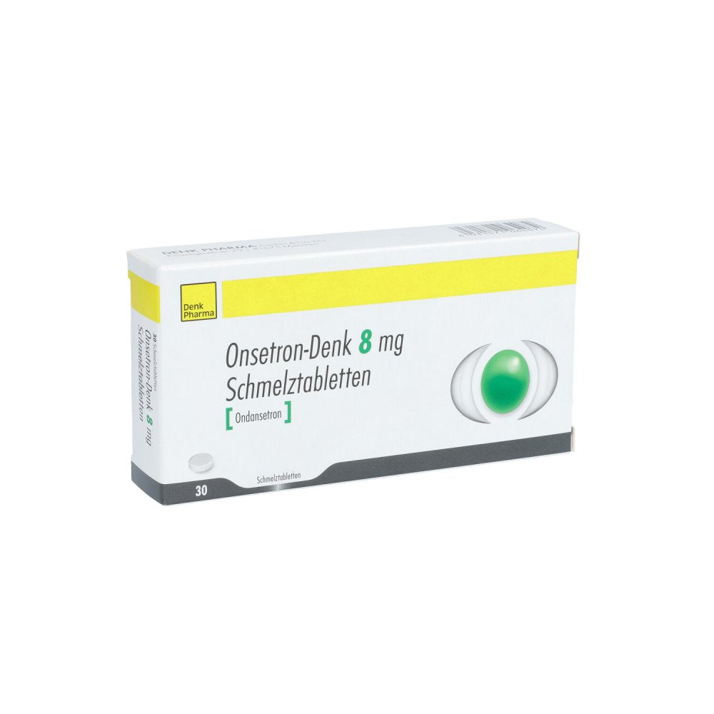 Das Produktfoto zeigt Onsetron-Denk 8 Mg Schmelztabletten (30 stk) PZN 10995981
