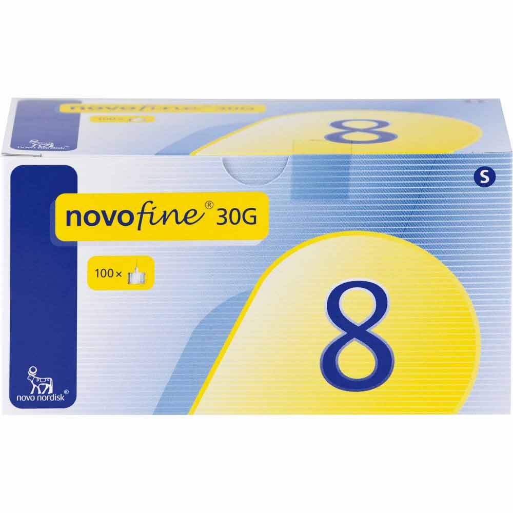Das Produktfoto zeigt Novofine Nadeln 30 G 0,30x8 Mm (100 stk) PZN 11009211