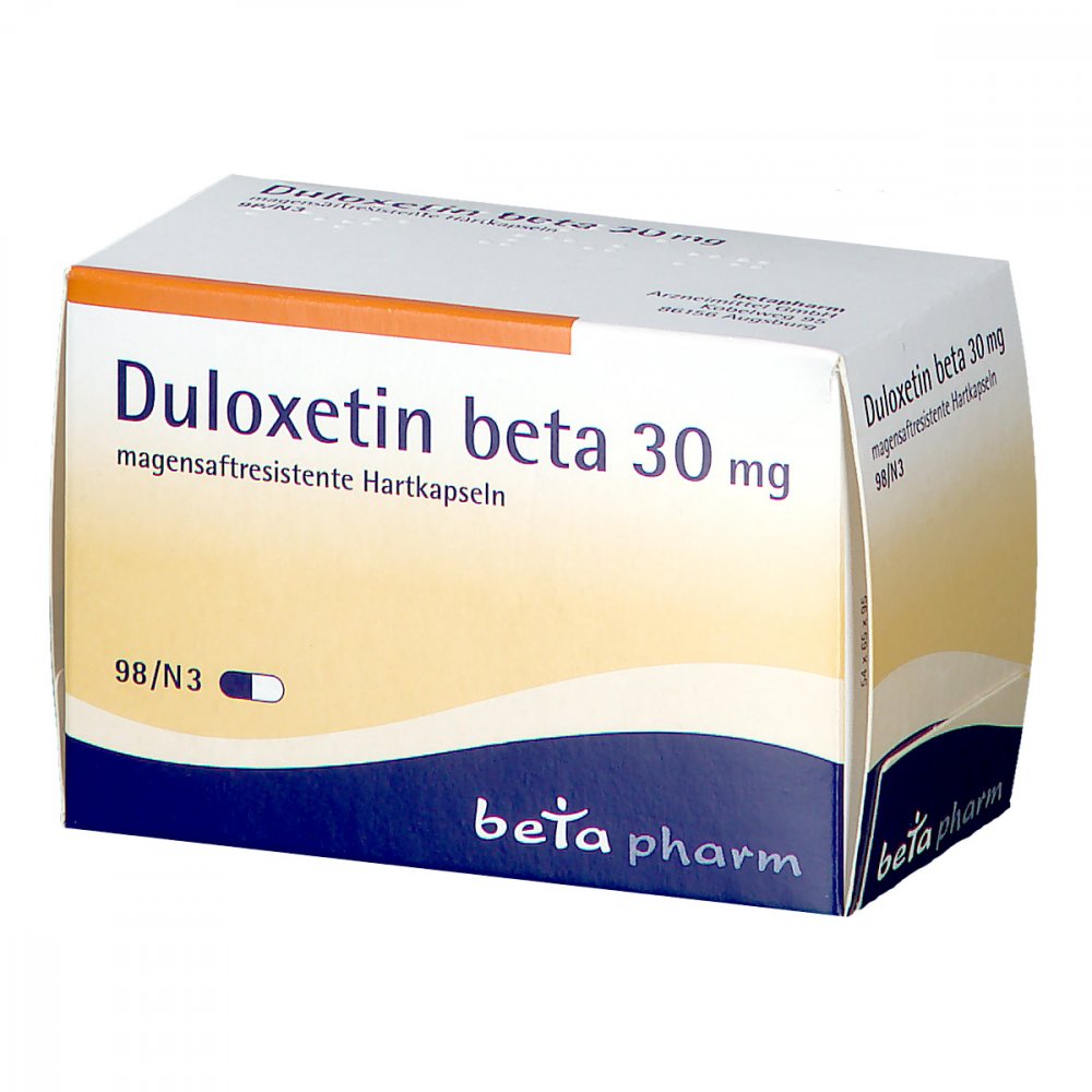 Duloxetin Beta 30 Mg Magensaftresistente Hartkaps. (98 stk)