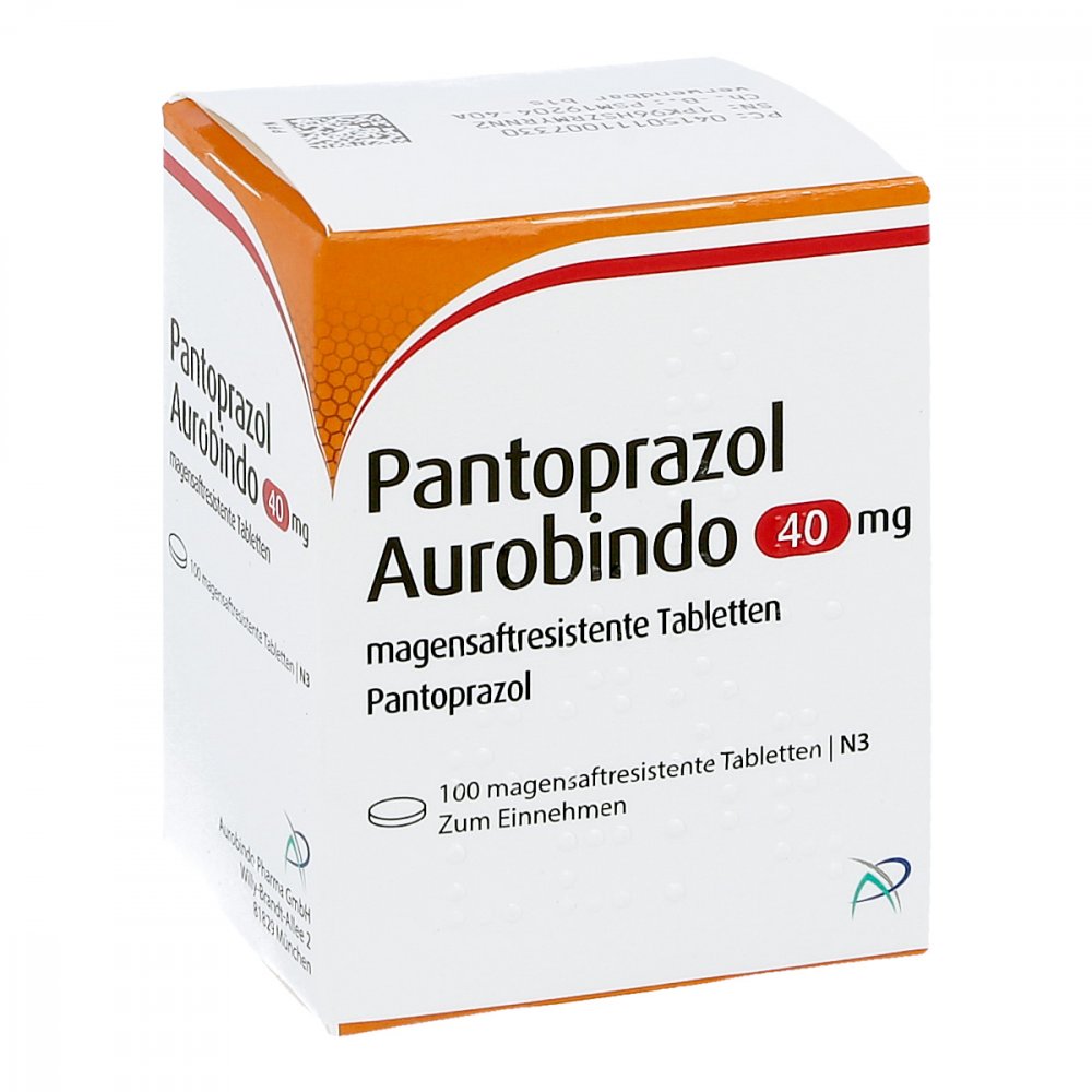 Pantoprazol Aurobindo 40 Mg Magensaftres.Tabletten (100 stk)