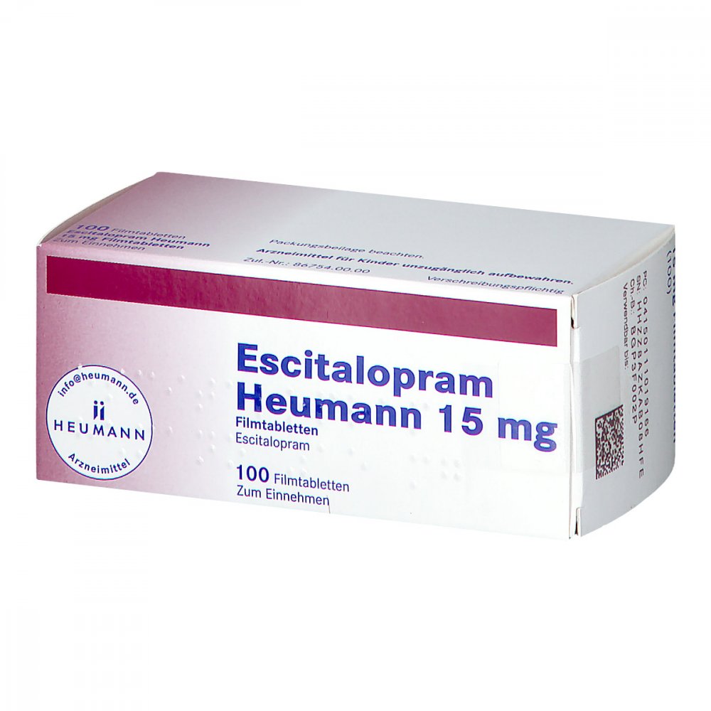 Escitalopram Heumann 15 Mg Filmtabletten (100 stk)