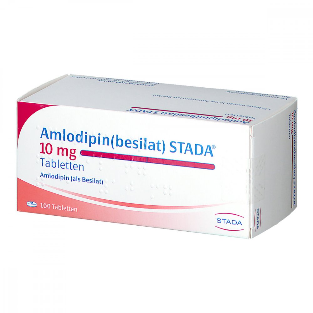 Das Produktfoto zeigt Amlodipin Besilat Stada 10 Mg Tabletten (100 stk) PZN 11105618