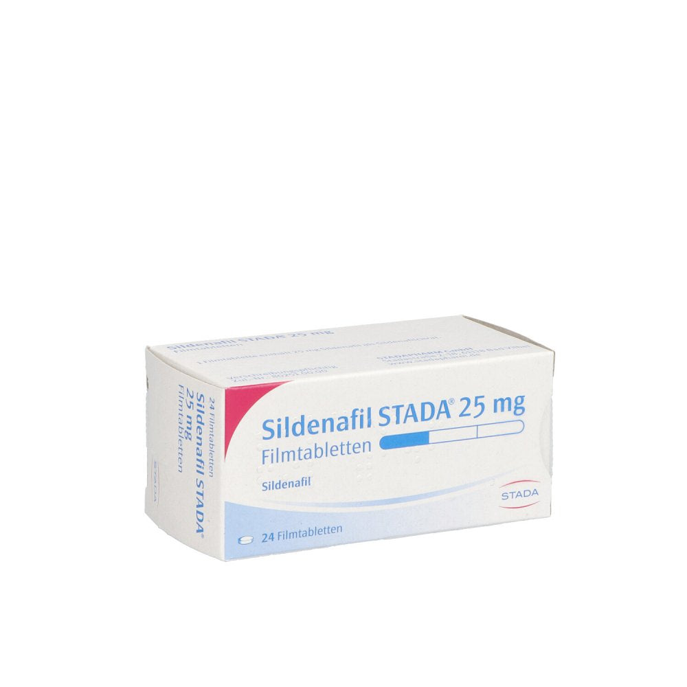Das Produktfoto zeigt Sildenafil Stada 25 Mg Filmtabletten (24 stk) PZN 11123444