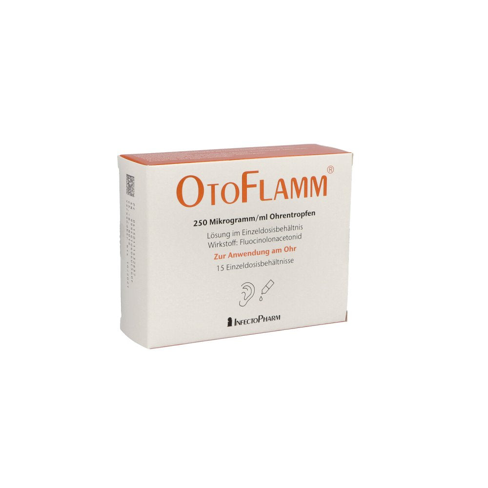 Das Produktfoto zeigt Otoflamm 250 Mikrogramm/Ml Ohrentropfen (15X0.4 ml) PZN 11143263