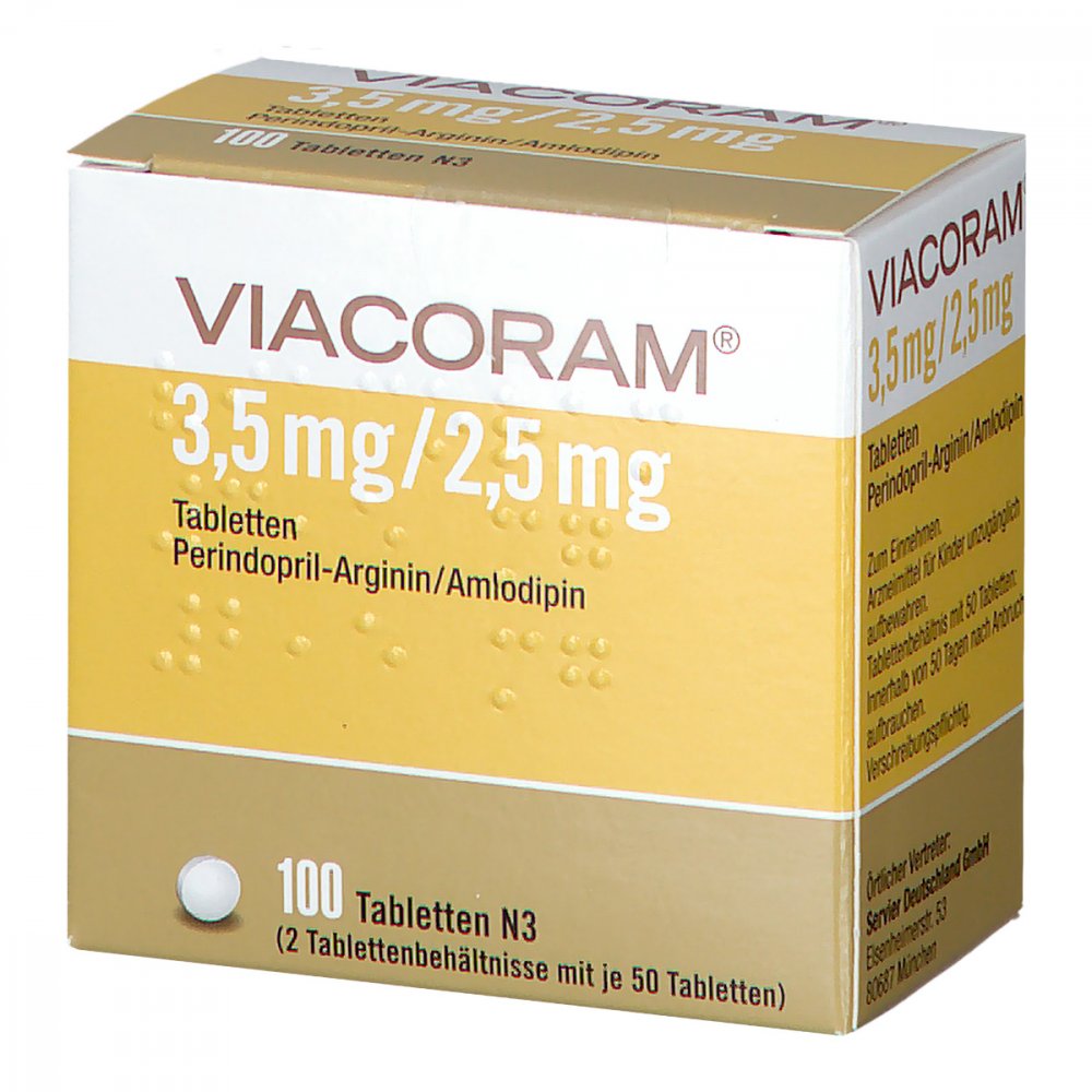 Viacoram 3,5 Mg/2,5 Mg Tabletten (100 stk)