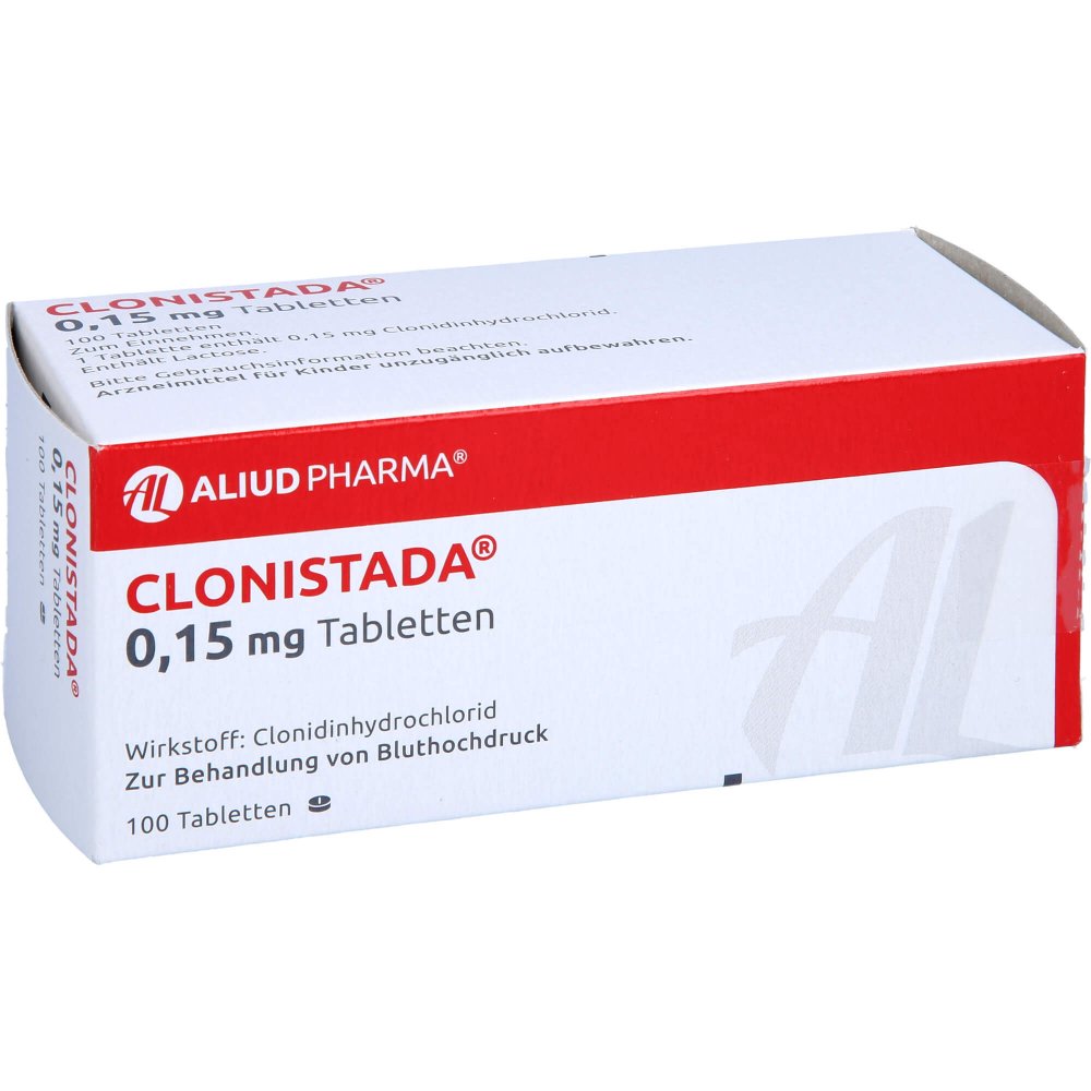 Das Produktfoto zeigt Clonistada 0,15 Mg Tabletten Aliud (100 stk) PZN 11240753