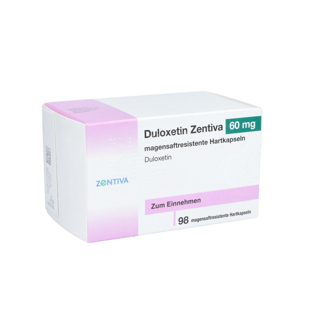 Das Produktfoto zeigt Duloxetin Zentiva 60 Mg Magensaftres.Hartkapseln (98 stk) PZN 11276389