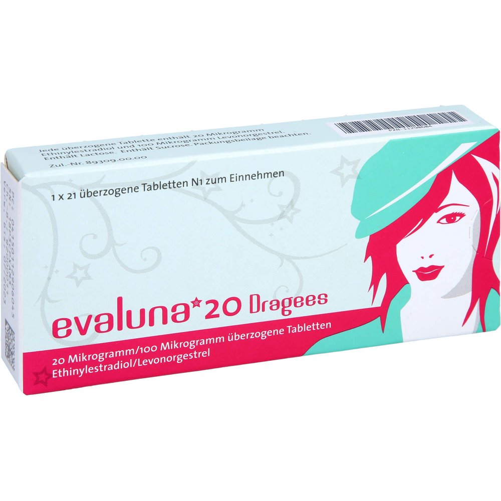 Das Produktfoto zeigt Evaluna 20 Dragees (1X21 stk) PZN 11290604