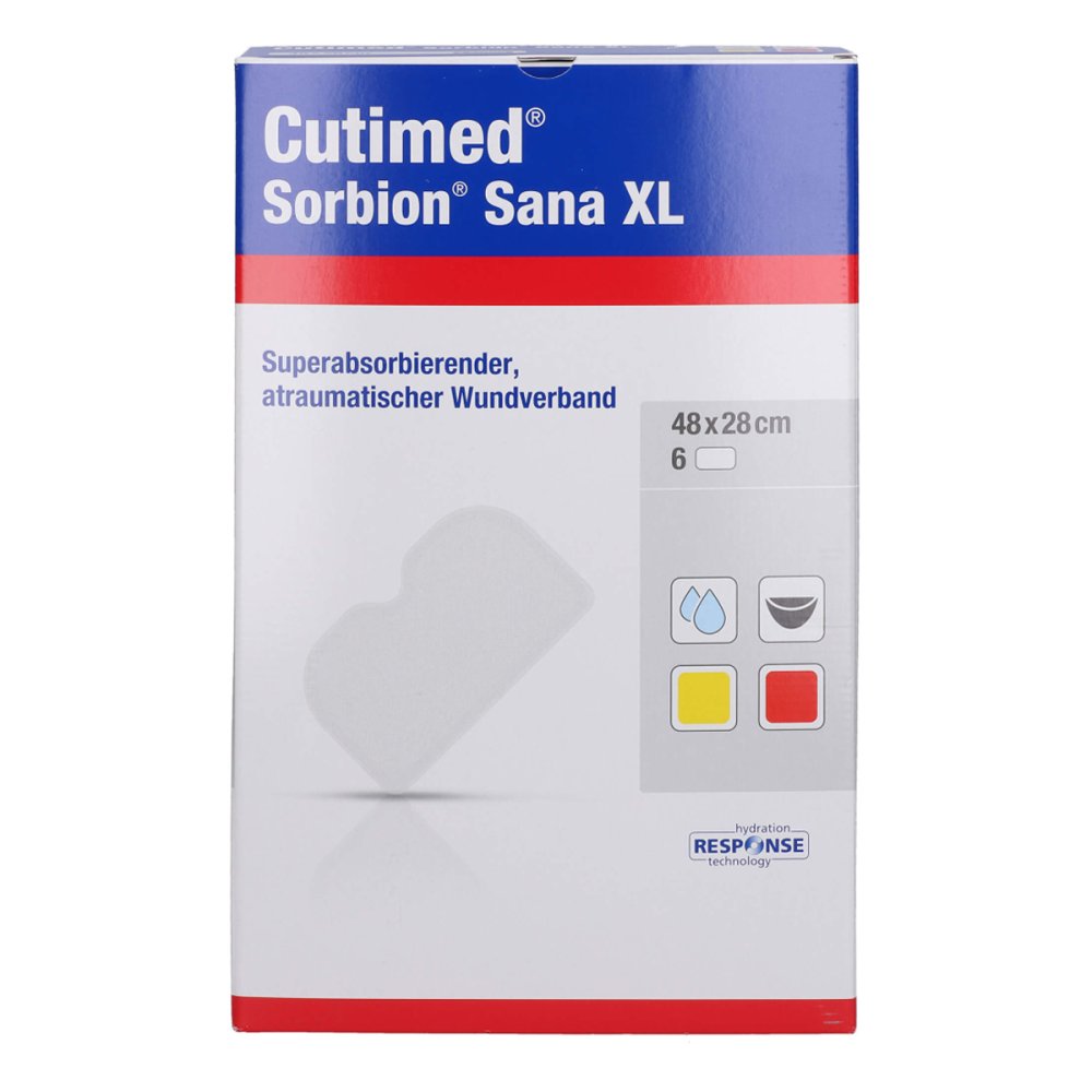 Cutimed Sorbion Sana Wundauflage Xl 28x48 Cm (6 stk)