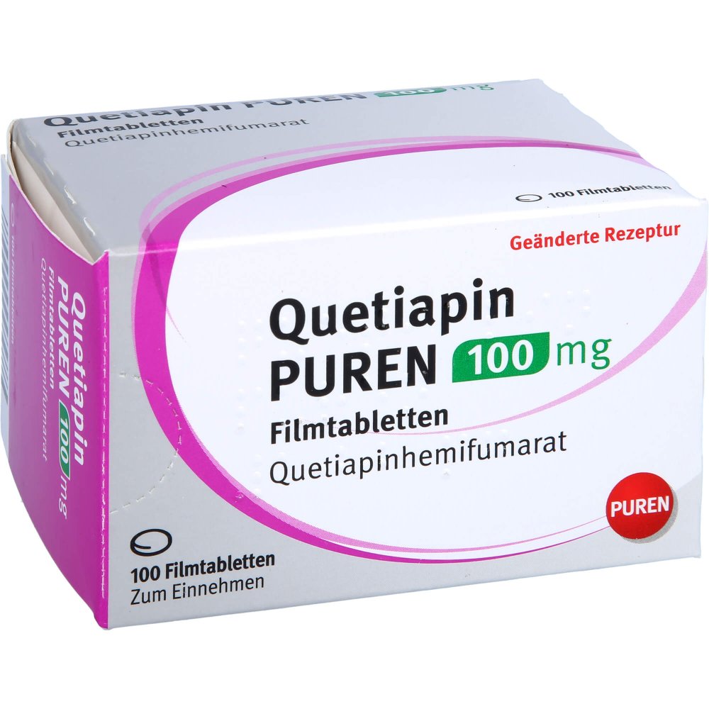 Quetiapin Puren 100 Mg Filmtabletten (100 stk)