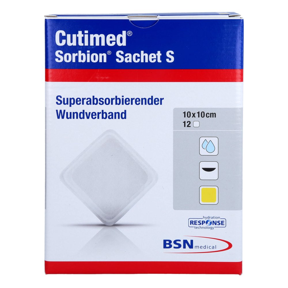 Cutimed Sorbion Sachet S Wundauflage 10x10 Cm (12 stk)