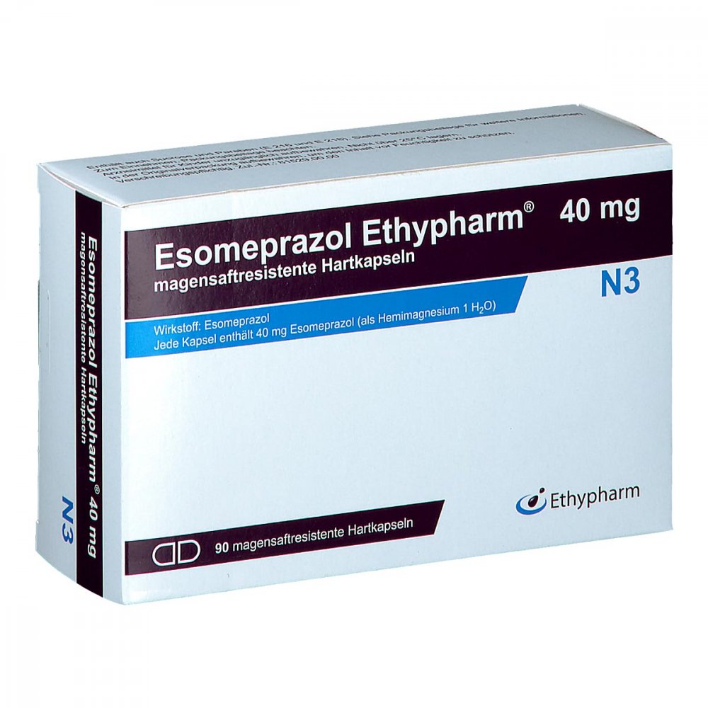 Esomeprazol Ethypharm 40 Mg Magensaftres.Hartkaps. (90 stk)