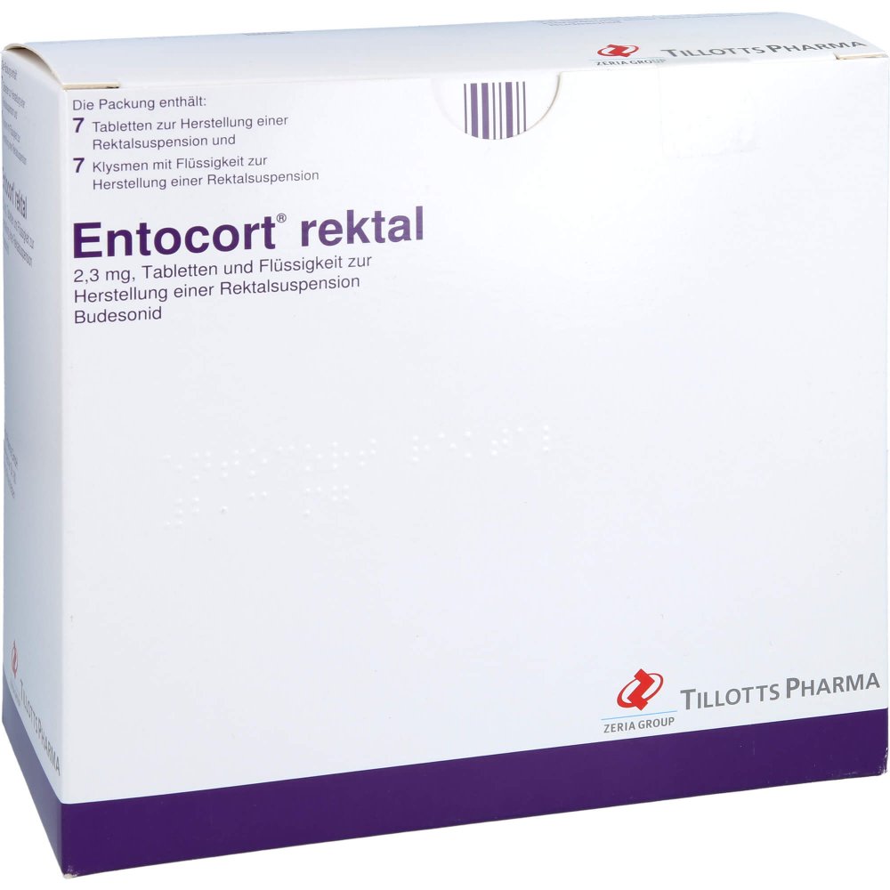 Das Produktfoto zeigt Entocort Rektal 7 Tbl.+7 Klys.Z.Her.E.Rektalsusp. (1 Pck) PZN 11556321