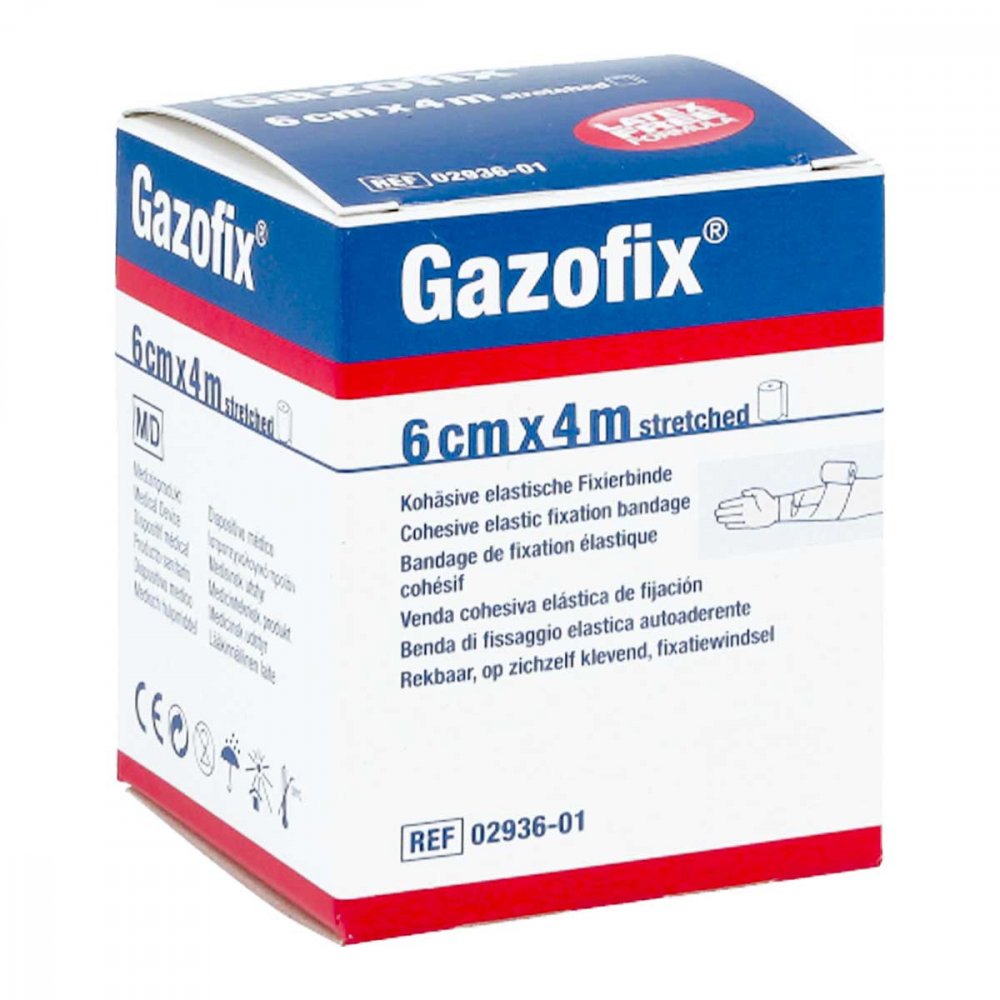 Gazofix Fixierbinde Kohäsiv 6 Cmx4 M (1 stk)