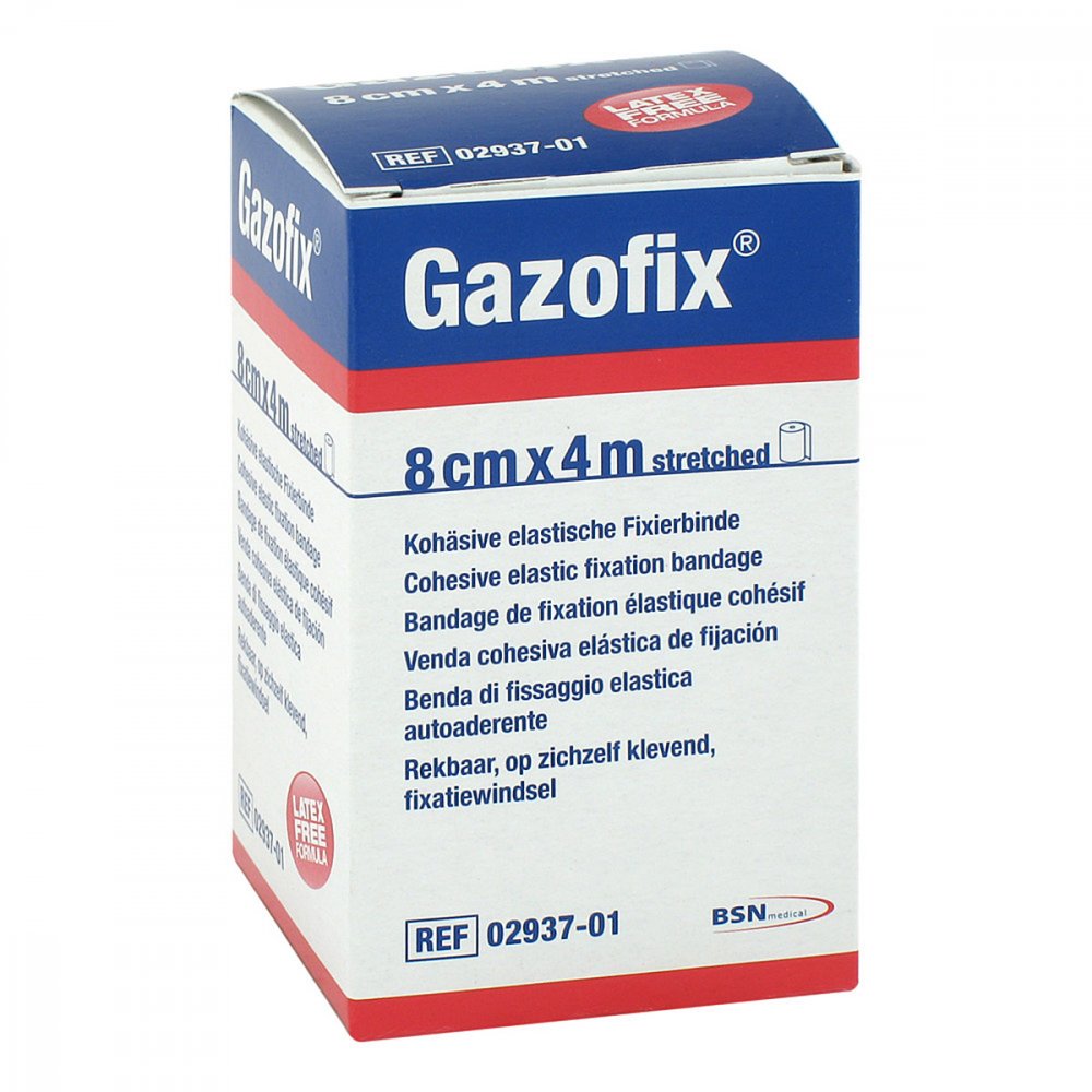 Gazofix Fixierbinde Kohäsiv 8 Cmx4 M (1 stk)