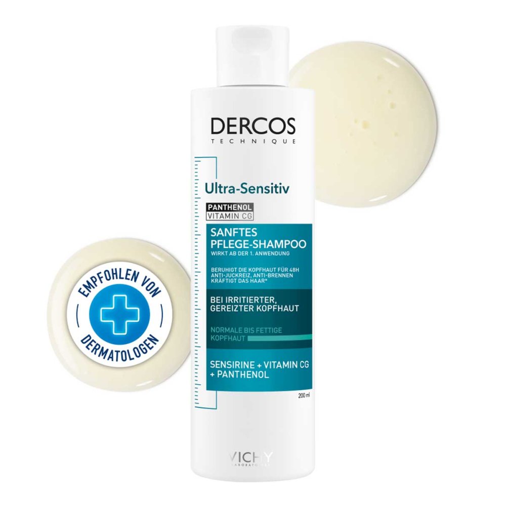 Vichy Dercos Ultra-Sensitiv Shampoo Fett.Kopfhaut (200 ml)