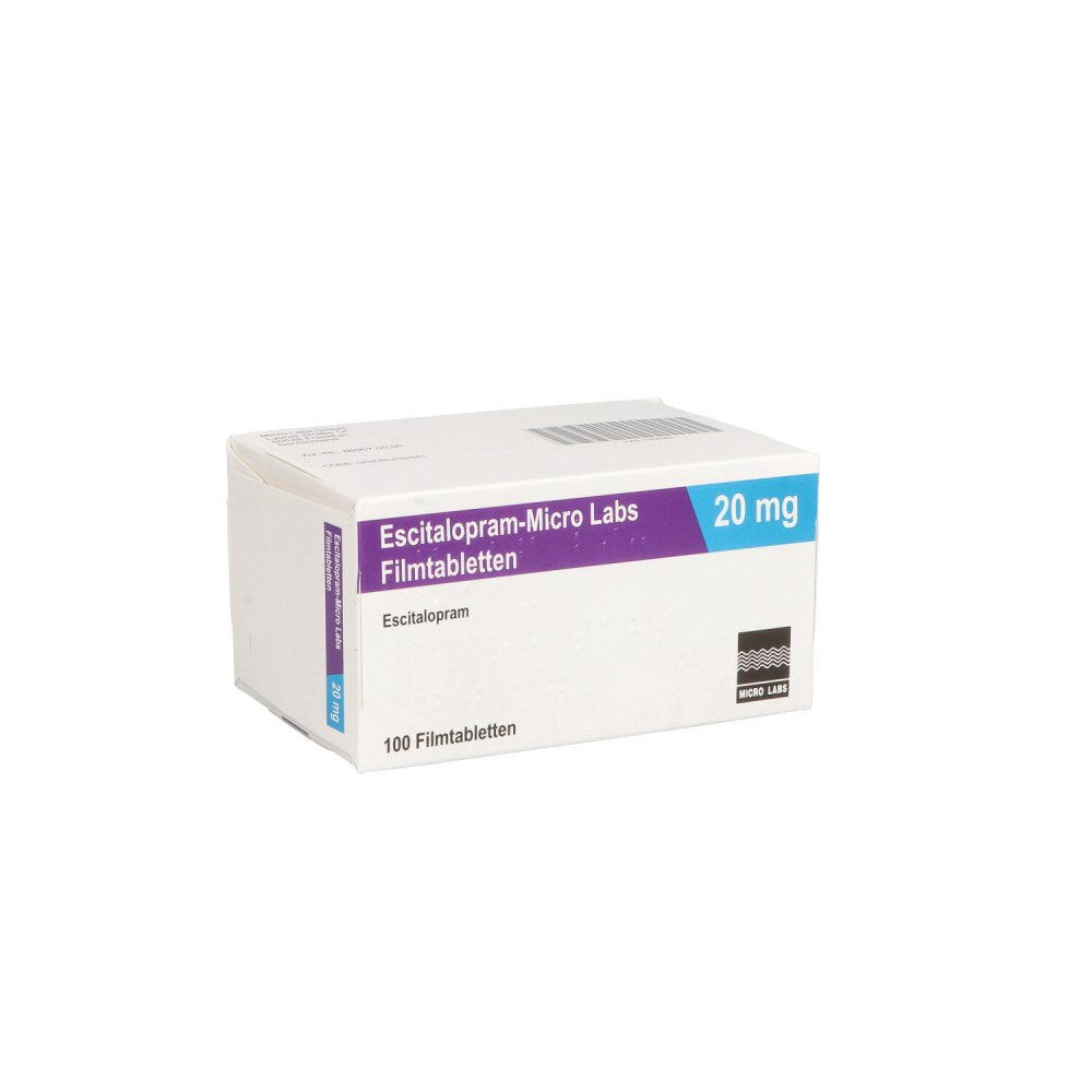 Escitalopram Micro Labs 20 Mg Filmtabletten (100 stk)
