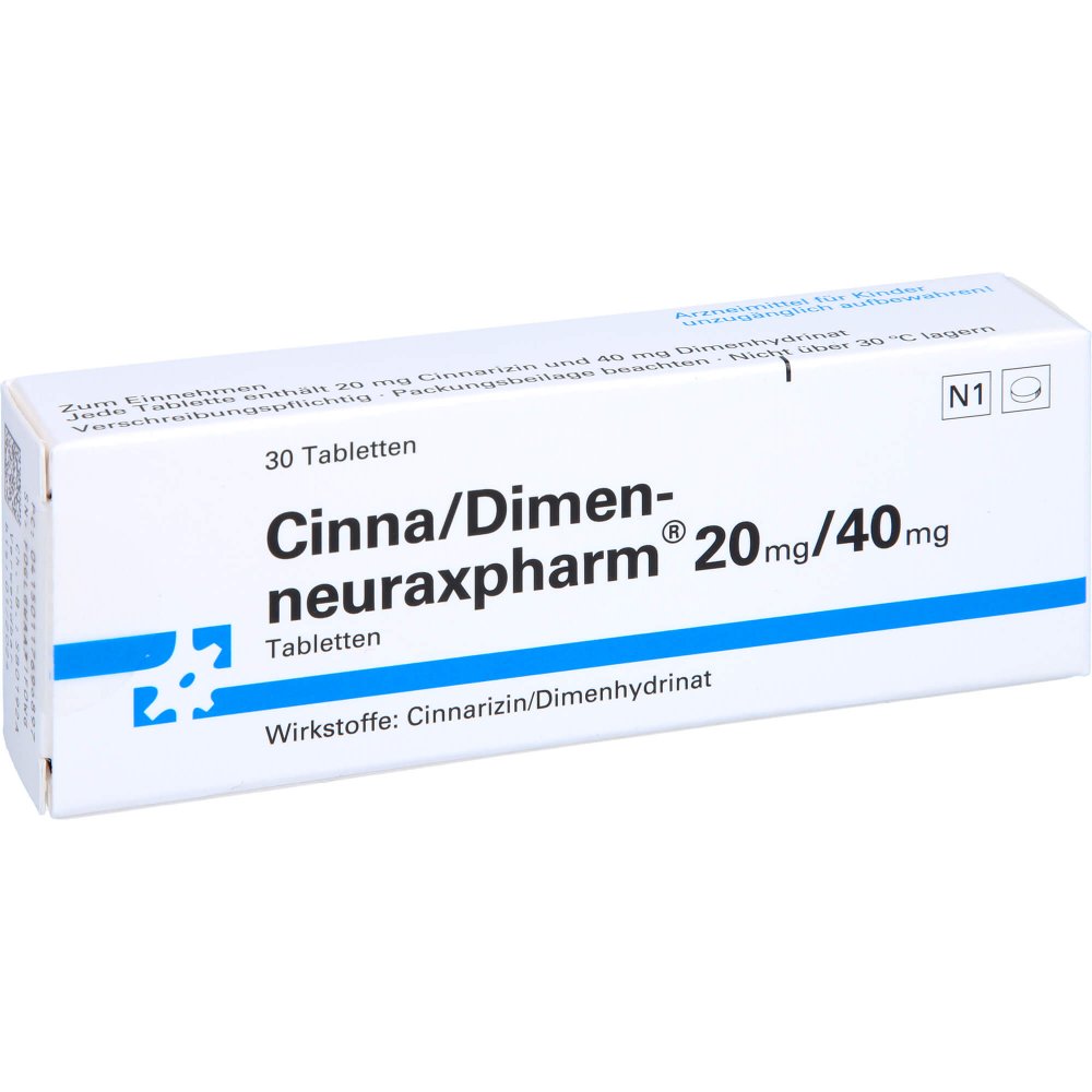 Cinna/Dimen-Neuraxpharm 20 Mg/40 Mg Tabletten (30 stk)