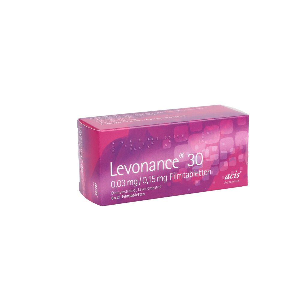 Levonance 30 0,03 Mg/0,15 Mg Filmtabletten (6X21 stk)