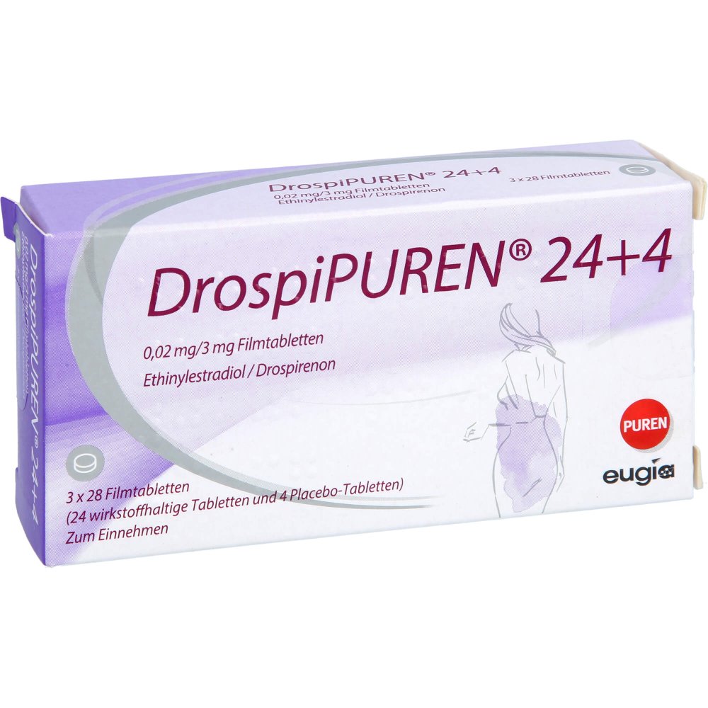 Drospipuren 24+4 0,02 Mg/3 Mg Filmtabletten (3X28 stk)