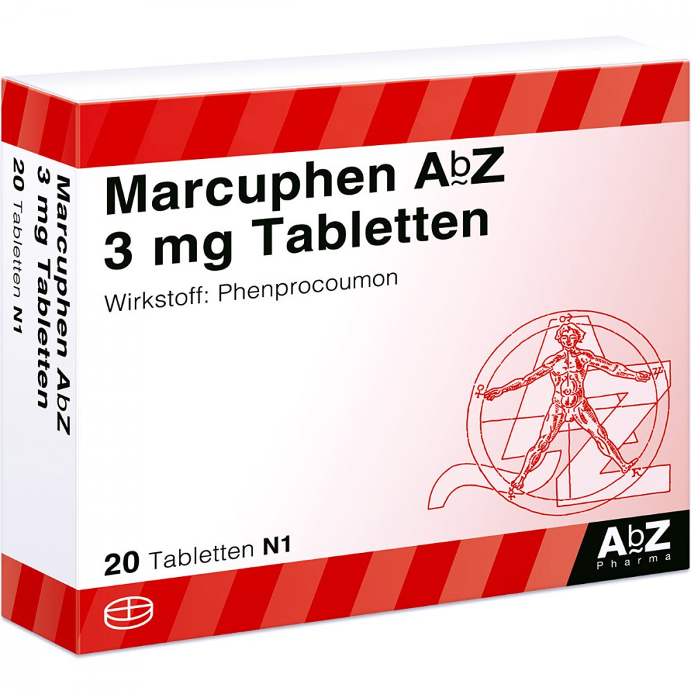 Das Produktfoto zeigt Marcuphen Abz 3 Mg Tabletten (20 stk) PZN 12345626
