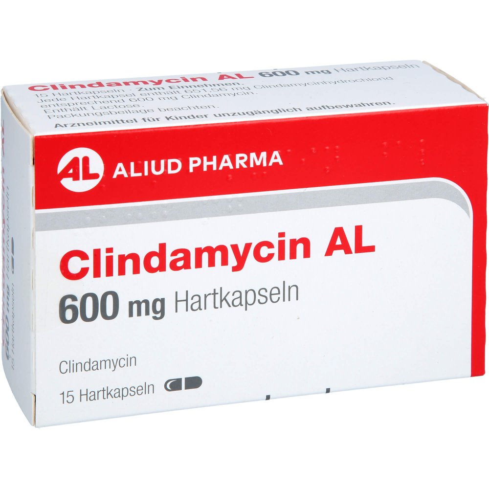 Das Produktfoto zeigt Clindamycin Al 600 Mg Hartkapseln (15 stk) PZN 12364724