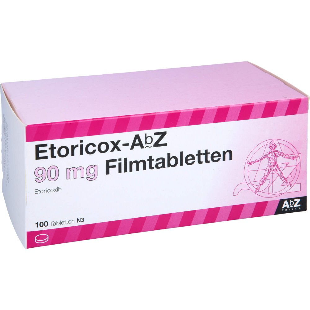 Das Produktfoto zeigt Etoricox Abz 90 Mg Filmtabletten (100 stk) PZN 12381007