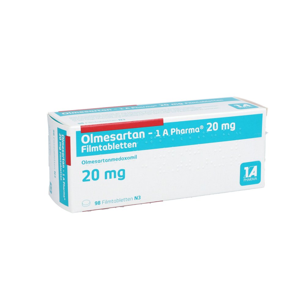 Olmesartan-1a Pharma 20 Mg Filmtabletten (98 stk)