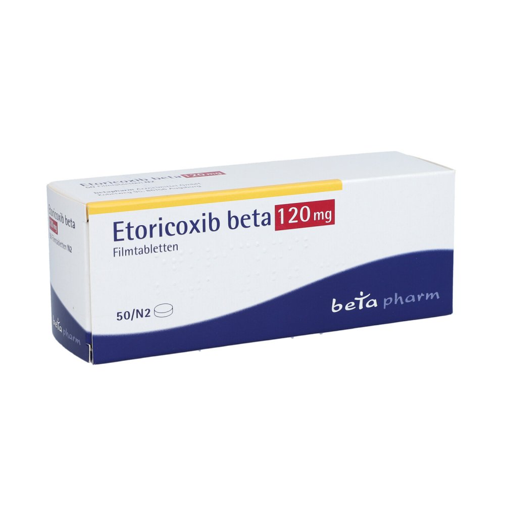 Etoricoxib Beta 120 Mg Filmtabletten (50 stk)
