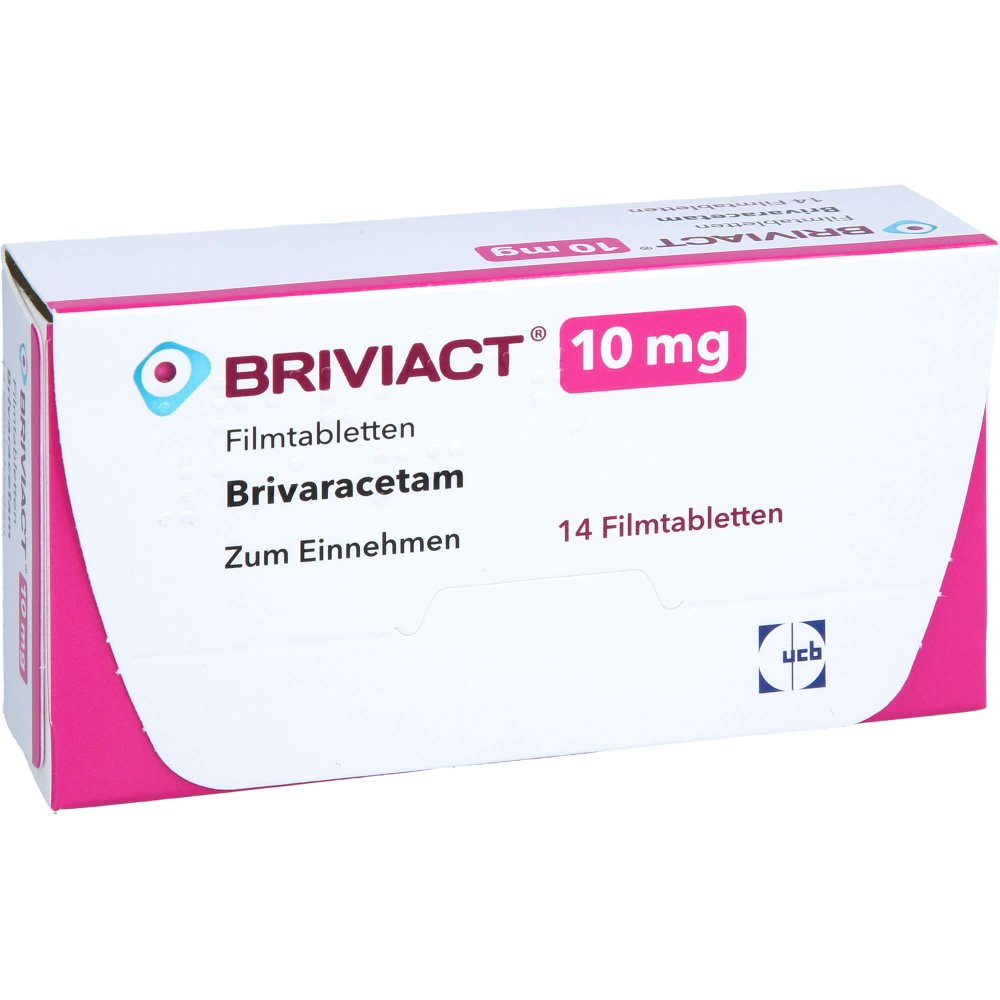Das Produktfoto zeigt Briviact 10 Mg Filmtabletten (14 stk) PZN 12482470