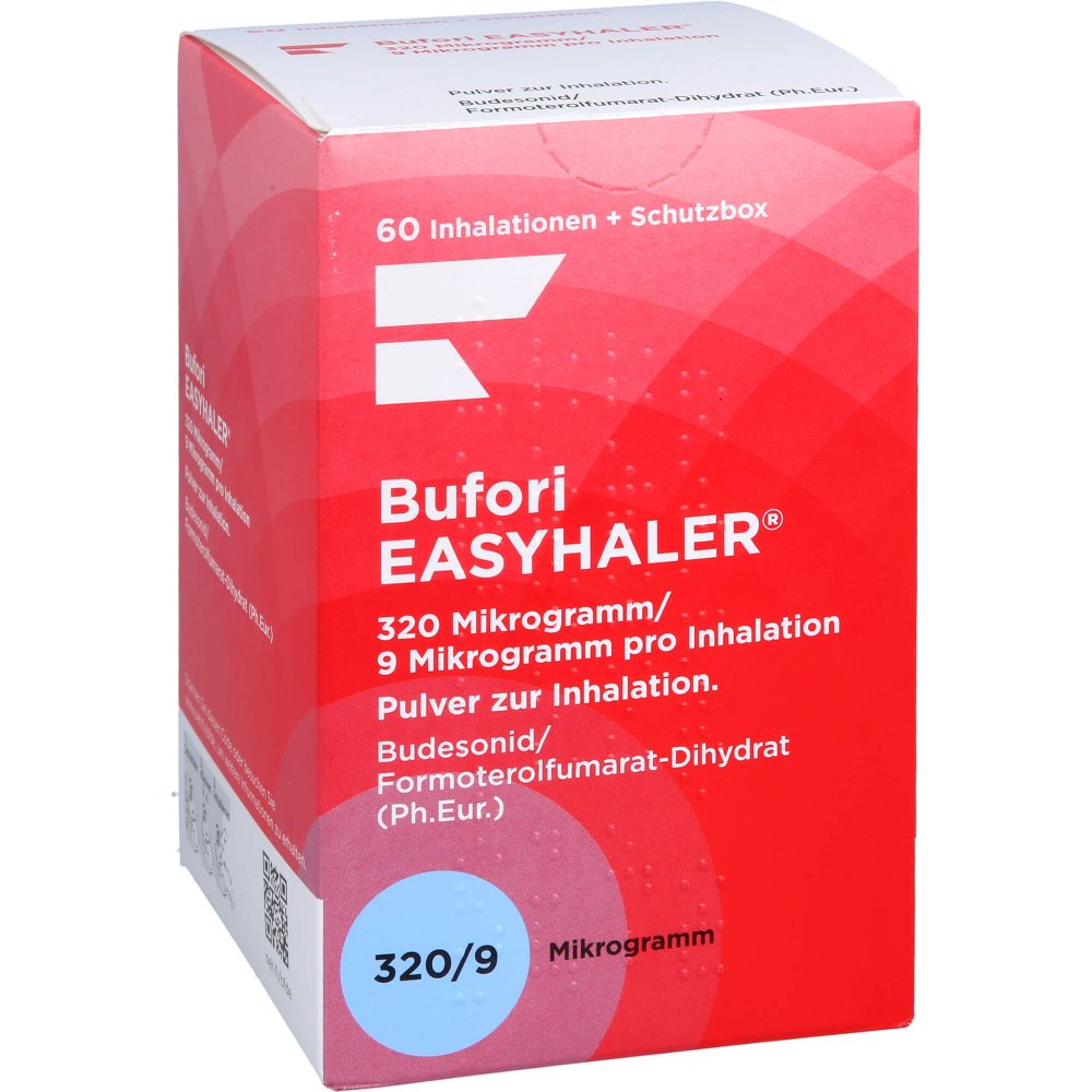 Bufori Easyhaler 320/9 Μg/Dosis 60 Ed+Schutzbox (1 stk)