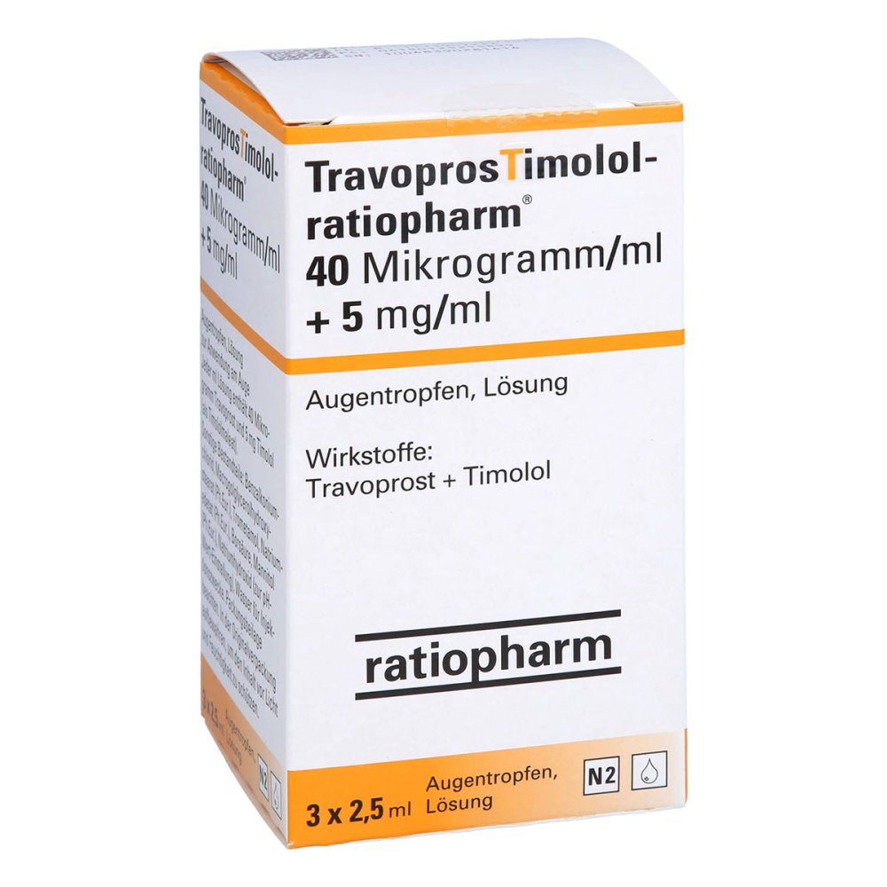 Travoprostimolol-Ratio.40 Μg/Ml + 5 Mg/Ml Augentr. (3X2.5 ml)