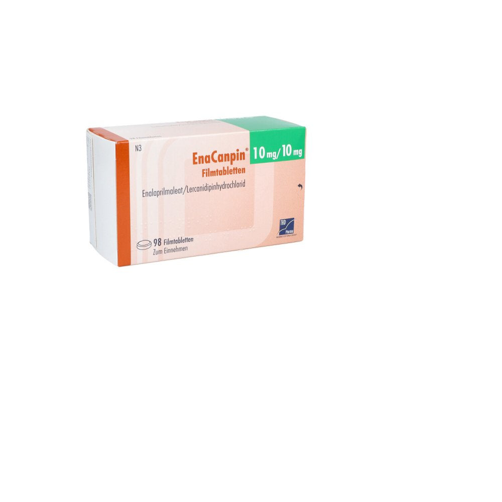 Das Produktfoto zeigt Enacanpin 10 Mg/10 Mg Filmtabletten (98 stk) PZN 12529527