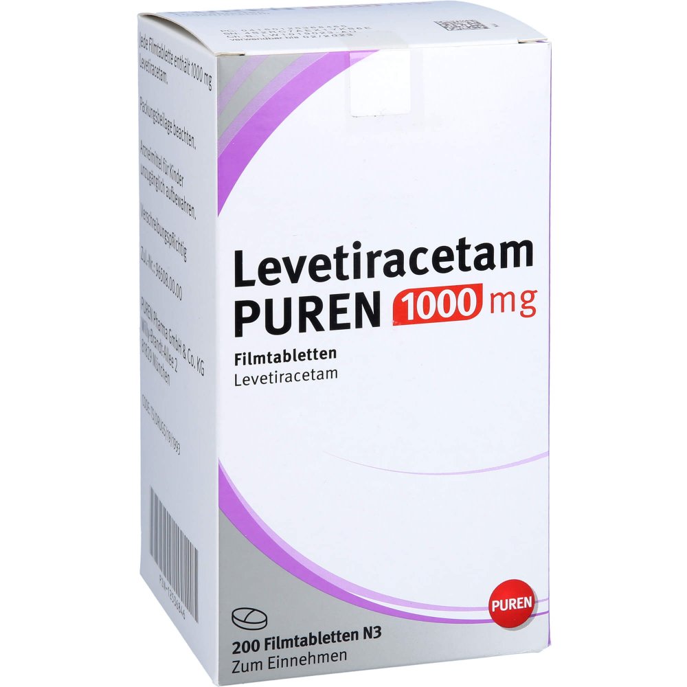 Levetiracetam Puren 1000 Mg Filmtabletten (200 stk)