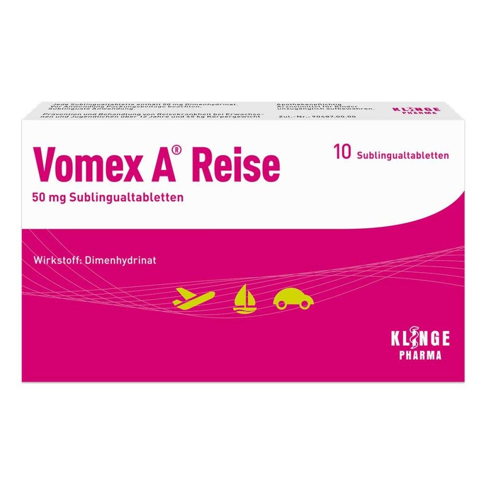 Vomex A Reise 50 Mg Sublingualtabletten (10 stk)