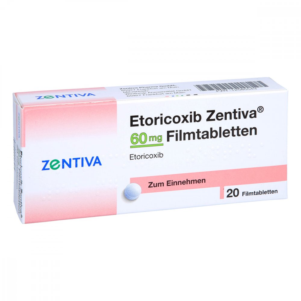 Etoricoxib Zentiva 60 Mg Filmtabletten (20 stk)