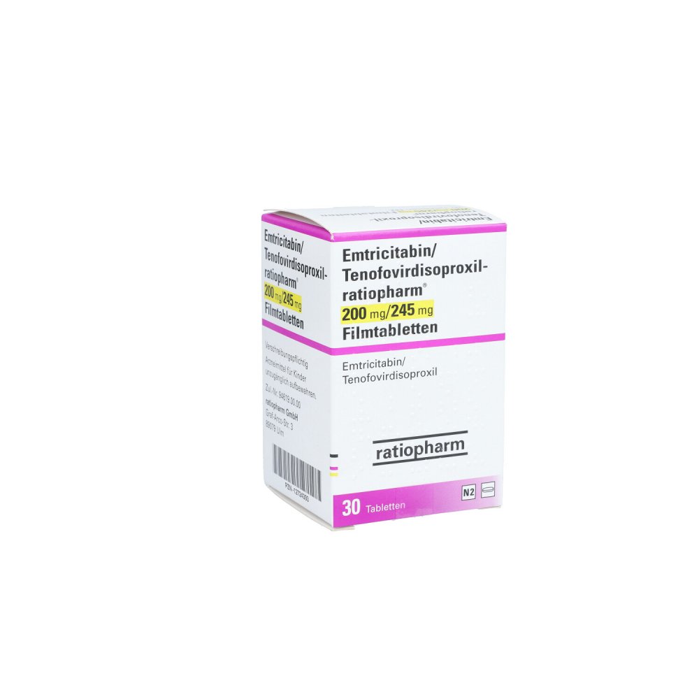 Emtricitabin/Tenofovirdisoproxil-Ratio 200/245 Mg (30 stk)