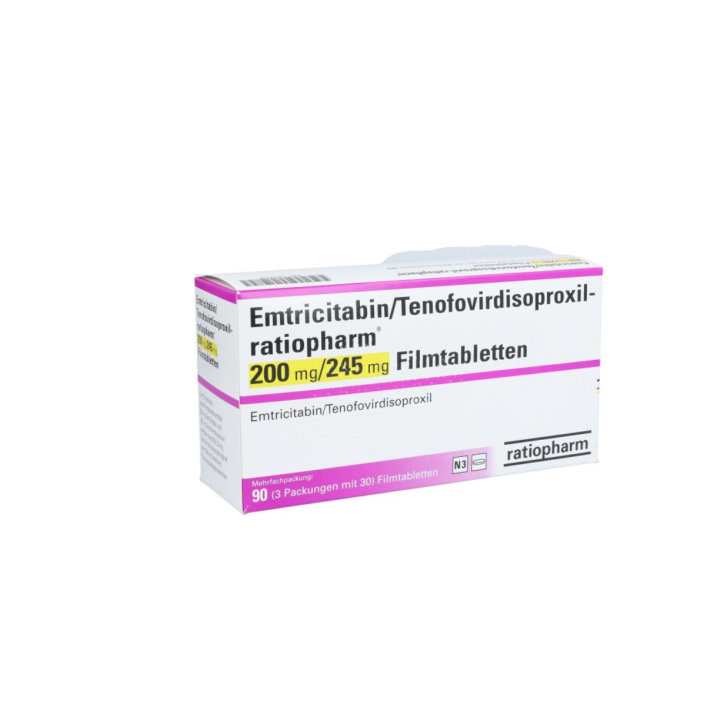 Emtricitabin/Tenofovirdisoproxil-Ratio 200/245 Mg (3X30 stk)