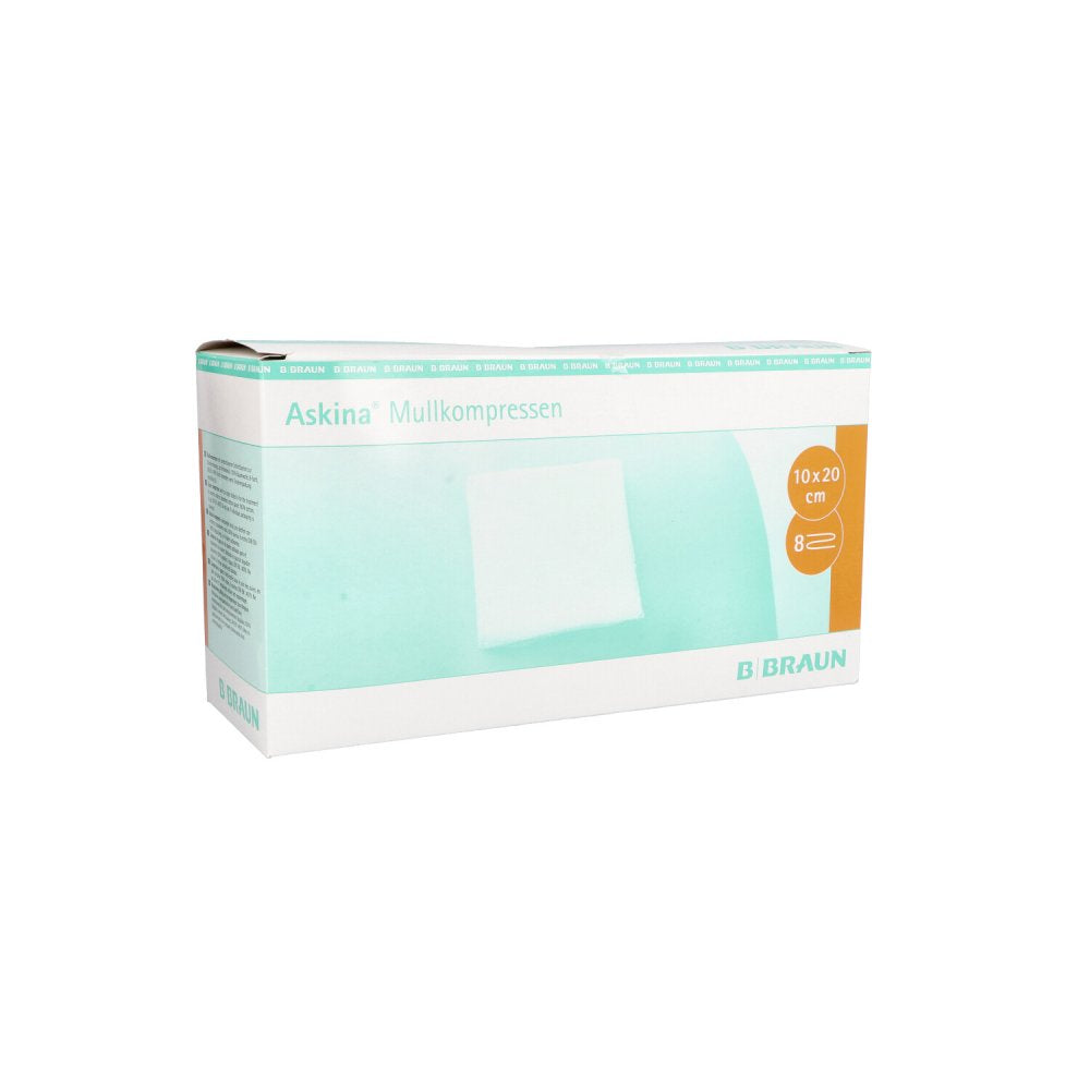 Das Produktfoto zeigt Askina Mullkompressen 10x20 Cm Steril (25X2 stk) PZN 12735669
