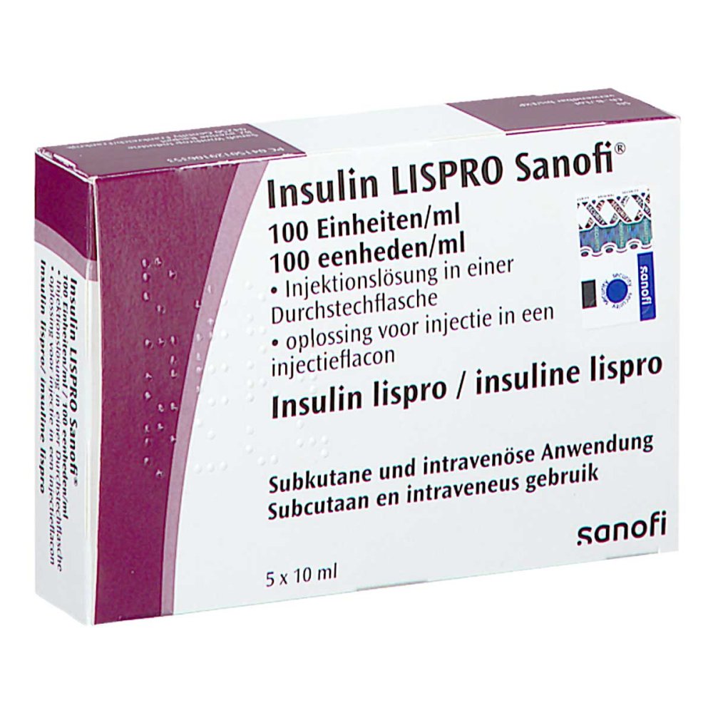 Insulin Lispro Sanofi 100 E/Ml Inj.-Lsg.Dsfl. (5X10 ml)