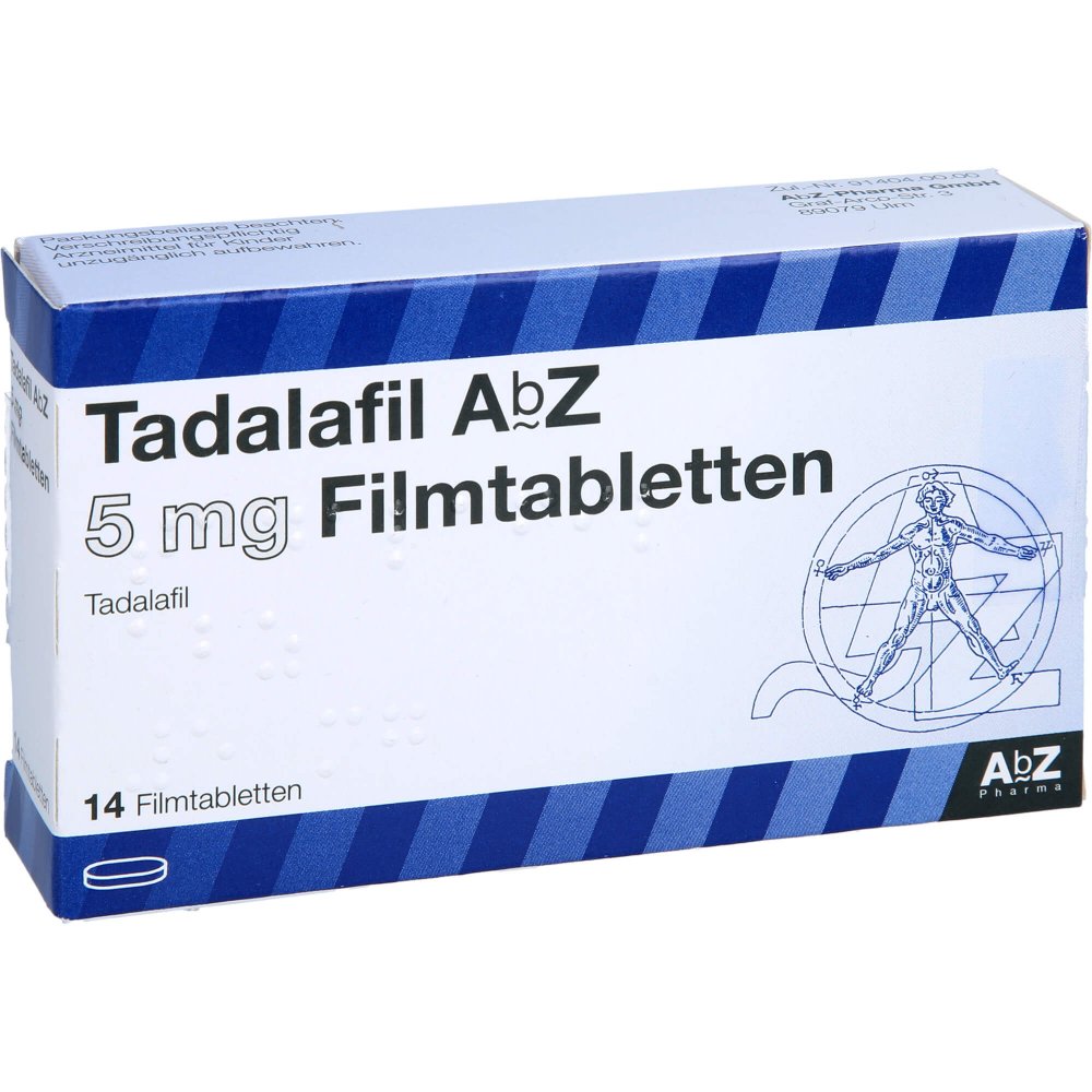 Das Produktfoto zeigt Tadalafil Abz 5 Mg Filmtabletten (14 stk) PZN 13168770