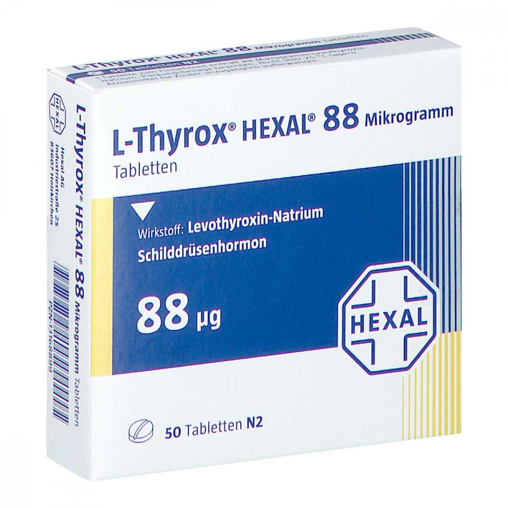 L-Thyrox Hexal 88 Mikrogramm Tabletten (50 stk)
