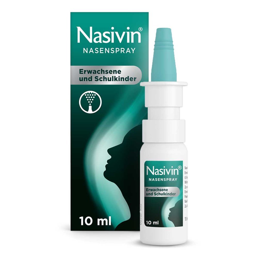 Das Produktfoto zeigt Nasivin Nasenspray O.Kons.Erw.U.Schulkinder (10 ml) PZN 13246062